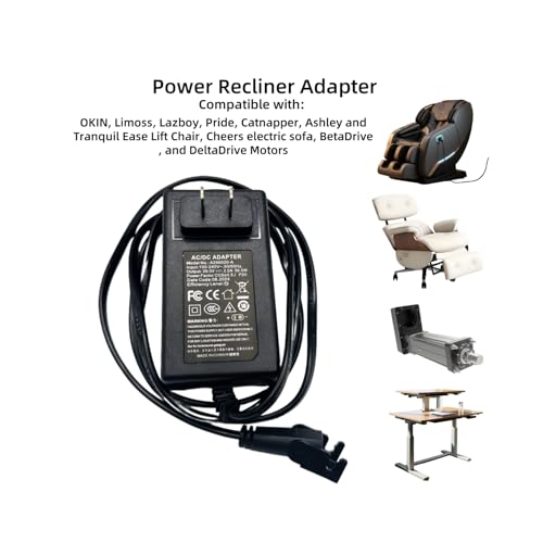 New Power Recliner Power Supply with 29V 2A AC/DC Converter, Universal Power Supply Cord for Recliner Sofa Couch Adjustable Bed of OKIN Limoss Pride Golden Lazboy Berkline Med-Lift and More