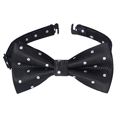 Image of HISDERN Bow Ties for Boys Pre Tied Toddler Bow Tie Adjustable Kids Bowties Clip On Fun Patterned Bowties for Wedding Party