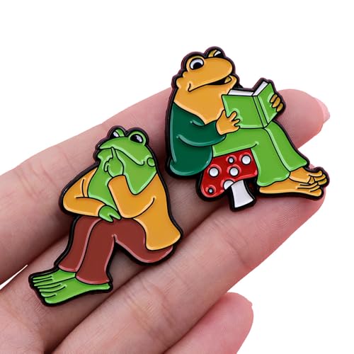 Image of Funny Animal Enamel Pins Set Corgi Frog Goose Cat Themed Badge Pins for Backpack Novelty Lapel Pins for Clothes Cartoon Brooches for Hats Bags Jackets