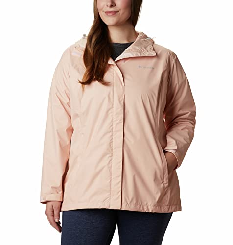Columbia Women's Arcadia Ii Hooded Jacket, Waterproof And Breathable Outerwear, -Peach Cloud, Small #TOP5