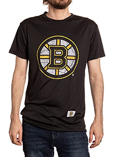 NHL Mens Loose Fit Performance Rashguard Wicking Short Sleeve Shirt