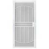Grisham Deluxe Steel Security Door,36×80inch Iron Security Storm Door Conveys(805,White)