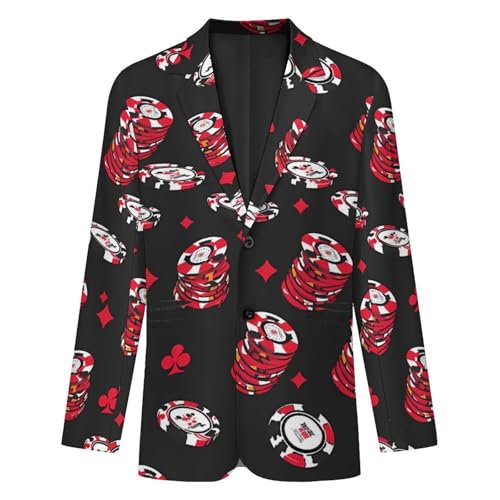 WSOP Poker Men's Classic Fit Suit Two Button Blazer Business Coat Tuxedo for Wedding Dinner4