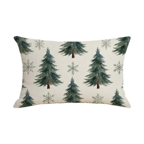 2 Pcs Christmas Pillowcase with Xmas Tree Snowflake Design Home Decor - image 2