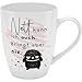 H:)PPY life Becher mit Motiv Nett | Tasse mit Spruch, New Bone China Porzellan, 35 cl, mit Geschenkbaderole | lustiges Geschenk, Geburtstag | 74186