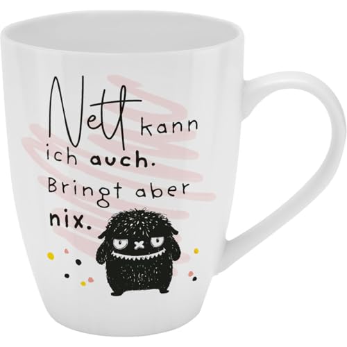 H:)PPY life Becher mit Motiv Nett | Tasse mit Spruch, New Bone China...