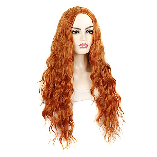 Perruque longue bouclée anime à coiffure couleur volumineuse - 3