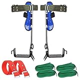 TWSOUL 2 Zähne Baumklettern Spike Set, 304 Edelstahl Baumsteigeisen Klettern Bäume Artefakt, Tree Climbing Spike, Baumklettern Ausrüstung Set, Verstellbar Baumkletterwerkzeug