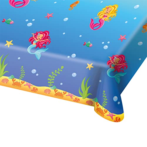 Folat 65213 - Geburtstag & Party - Tischdecke Meerjungfrau 180x130cm