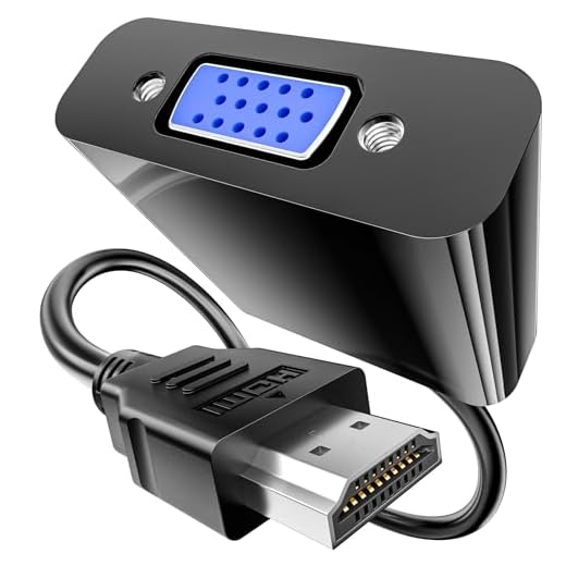 BHHB Adattatore HDMI to VGA (da maschio a femmina) Convertitore HDMI a VGA Cavo per Computer, Desktop, Laptop, PC, Monitor proiettore, HDTV, Chromebook, Raspberry Pi, Roku, Xbox
