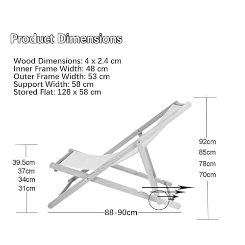 Chaise de patio de jardin réglable d'extérieur et transat de plage pliable - 3