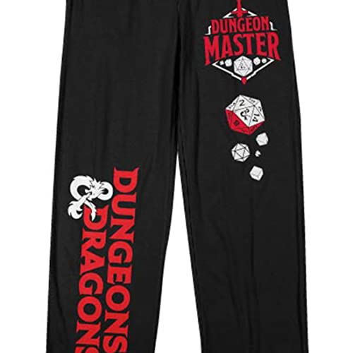 Dungeons & Dragons Dragon Master Men's Black Graphic Sleep Pants2