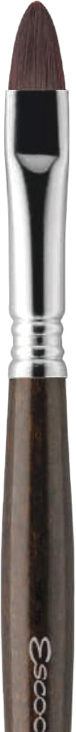 Escoda Primera Series 1950 Artist Watercolor and Acrylic Paint Brush, Synthetic Maroon Teijin Filament, Bright, Size 24