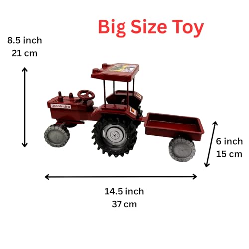 Image of Tractor Toy | Tractor Toys with Trolley | Tractor Truck Toys for Kids Big Size | Farm Truck Toy for Kids :- Color:- Multicolor