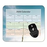 YENDOSTEEN のカレンダー2026年 マウスパッド ゲーム用 ゲーミングマウスパッド 上質生地 滑り止, カモミールの花の空 マウスパッド Type-571