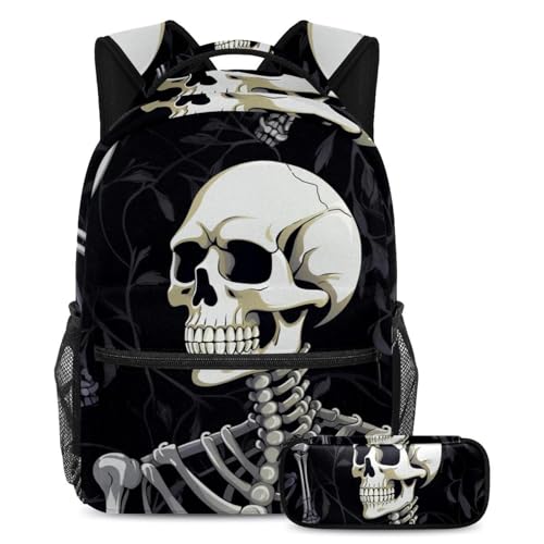 Ensemble de cartable enfant squelette Dark Series pour la rentrée scolaire