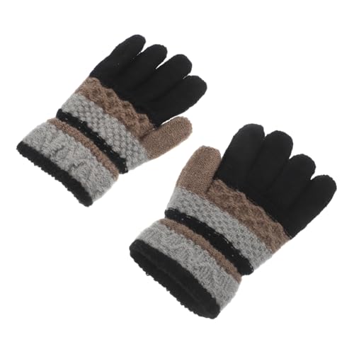 Holibanna Gloves Winter Boys and Girls Gloves 1 Pair Knitted Mittens Soft Warm Mittens for Toddlers for Outdoor Activities