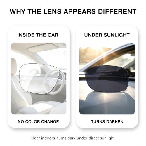 Image of YEIN Replacement Lenses for Ray-Ban Meta RW4006 /RW4012(50mm), Photochromic /Blue Light Blocking /Polarized Sunglasses Lenses