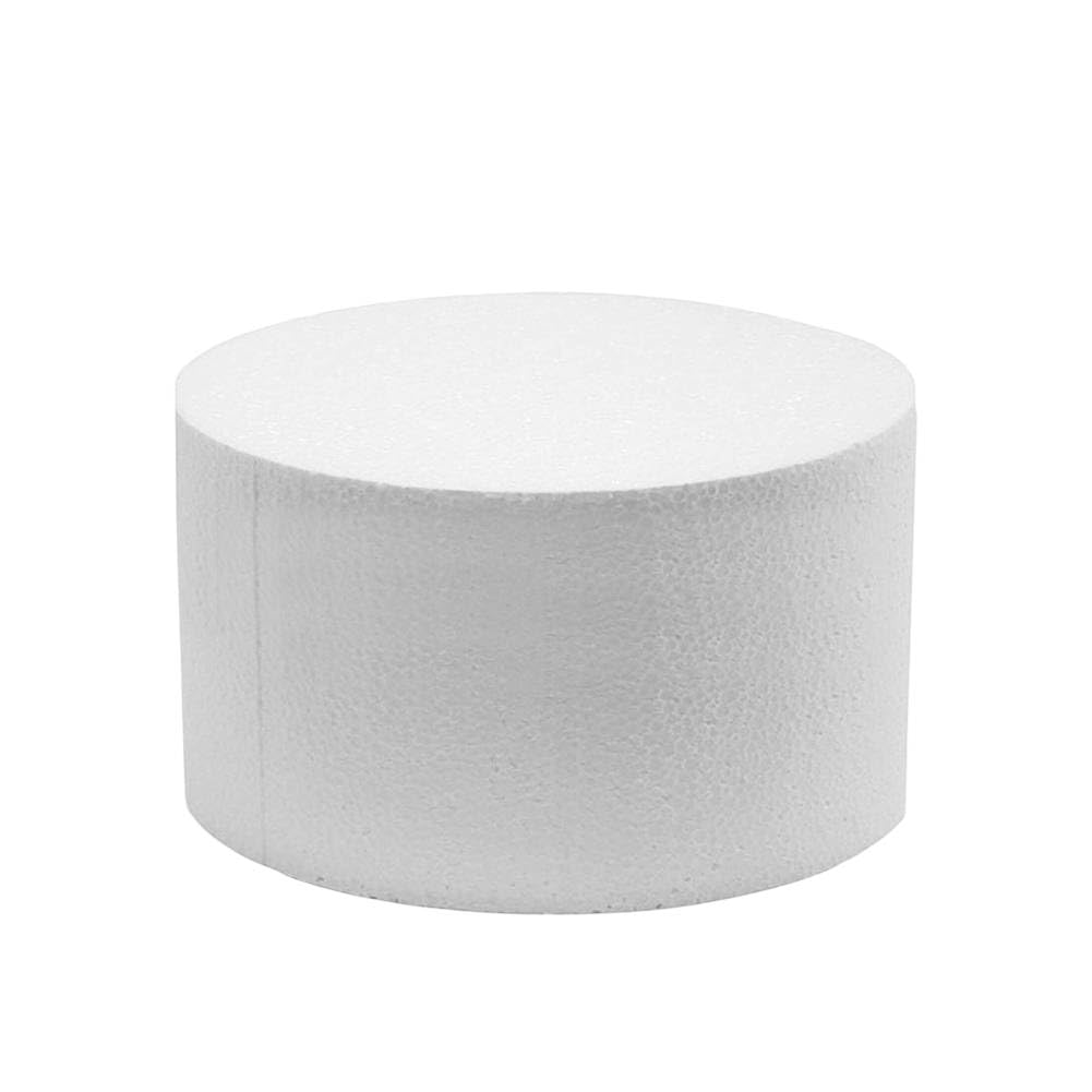 OMKRAFT Round Cake Dummy 6 x 4 Inch | High Density Foam Cake Base for Cake Decoration, Practice & Display | Reusable Dummy Cake for Bakers | Pack of 1-image-12