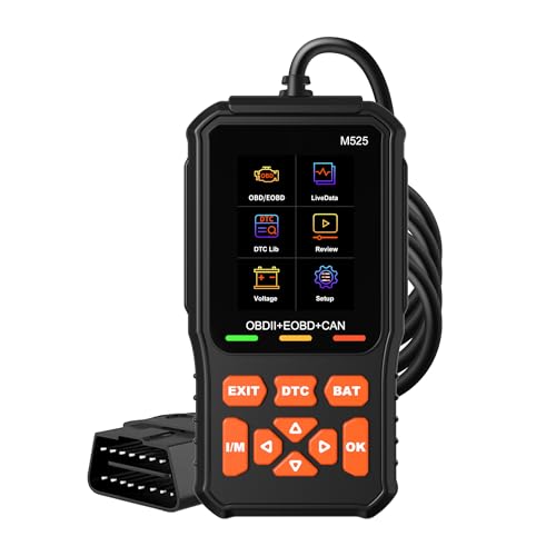 M525 OBD2 Scanner,New Upgrade OE-Level Code Reader with Battery Test, Start Test, Live Data, CAN Diagnostic Tool for Car Engine Fault Code Scan, Dual-UI for Pro Mechanics & DIYers