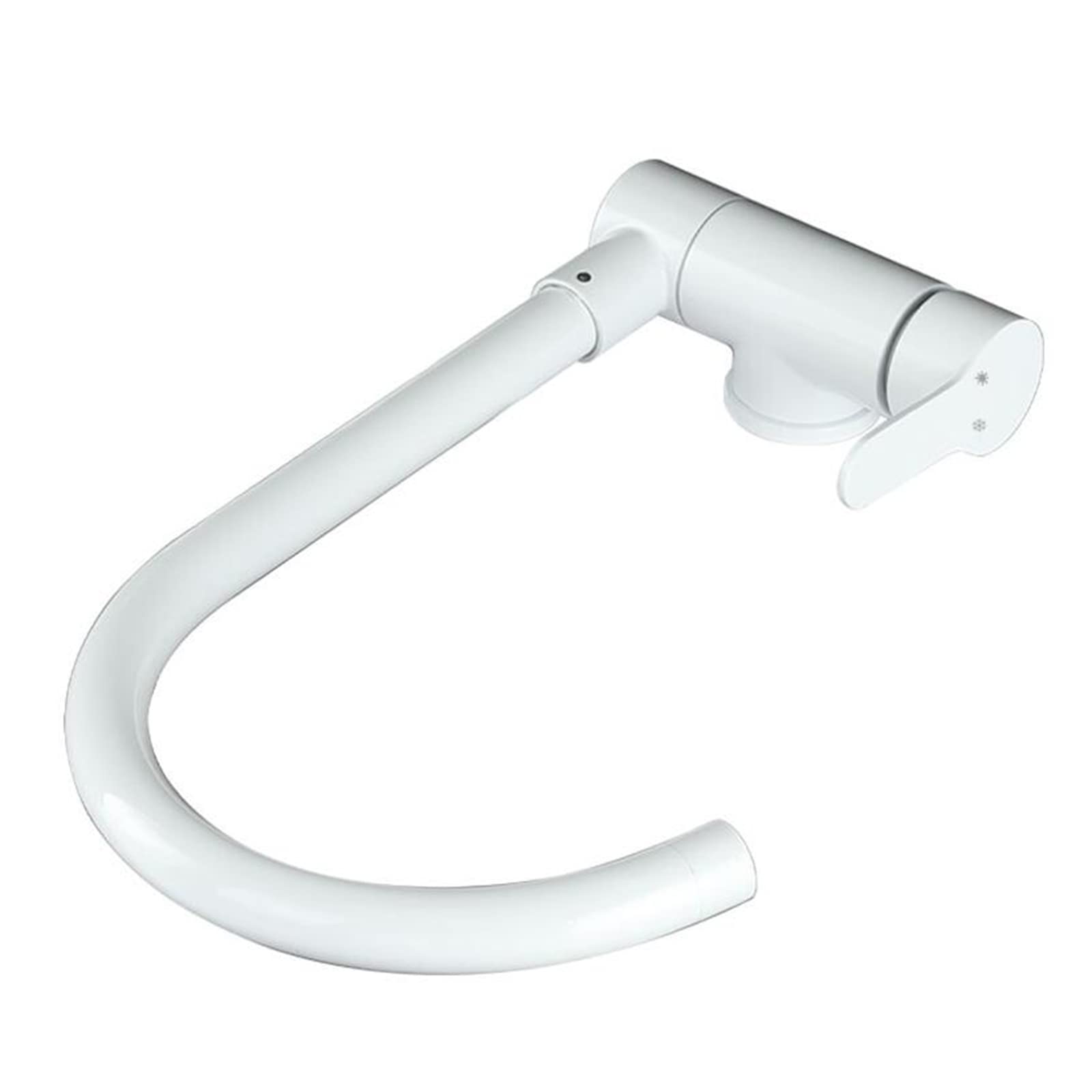 Robinet de cuisine design blanc et or brossé pour sublimer votre intérieur