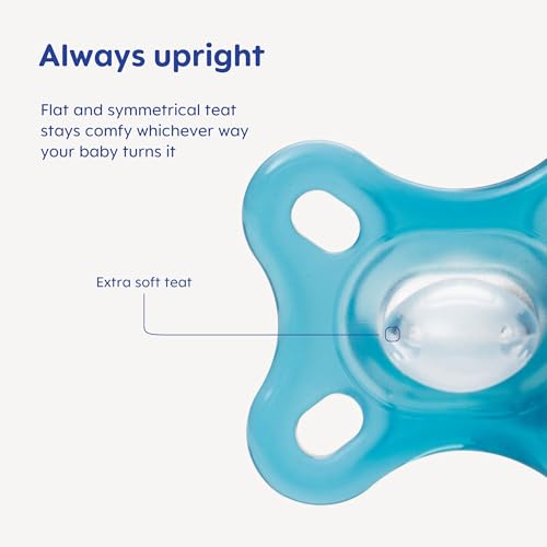 MAM Lot de 2 tétines confortables pour nouveau-né de 0 à 3 mois, livrées dans un étui de stérilisateur, matériaux durables, accessoires pour bébé pour nouveau-né, rose (différents modèles)
