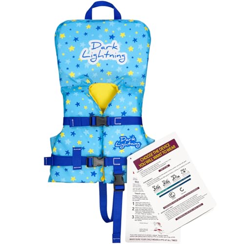 Dark Lightning USCG Approved Life Jacket for Toddlers 1-3 Years Old, Swimming Pool Floats 20-30 Pounds,Baby/Infant Life Vest 0-30 lbs, Starfish by Dark Lightning - Used condition - US$25.39