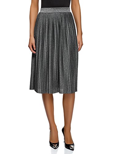 oodji Ultra Women's Pleated Lurex Midi Skirt
