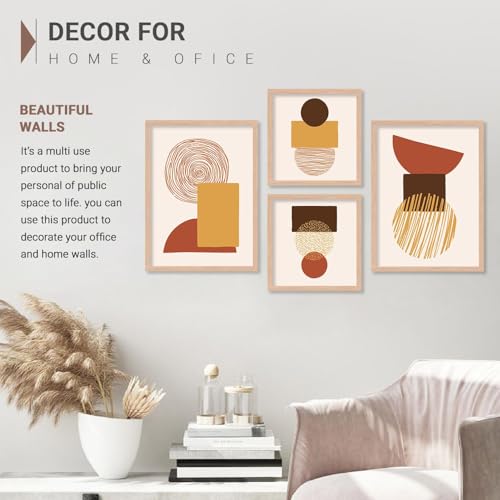 Image of kotart Premium Digital Paintings with Frame for Home Decoration - Modern Art Paintings for Living Room Bedroom Office Room Decor - Painting for Wall Decoration - Pack of 4 (Art 9, Big (13x17 or 13x13 inch))