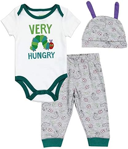 Amazon Co Jp 4947 はらぺこあおむし ベビー服3点セット ロンパース パンツ 帽子 0 3m 50サイズぐらい 並行輸入品 服 ファッション小物
