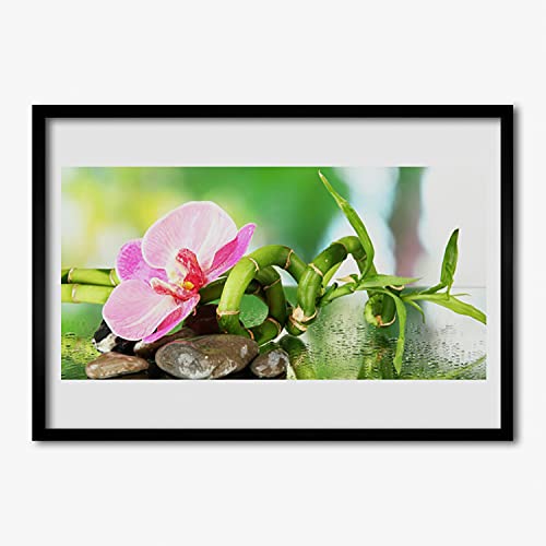 Affiche murale bambou 70x50 cm pour raviver les murs blancs d'un salon