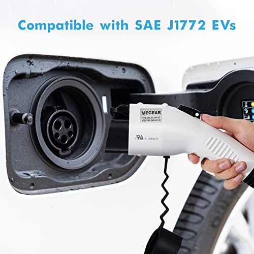 Megear Level 2 Ev Charger,240V 16A 25Ft Portable Evse,Nema 14-30 Plug Electric Vehicle Charging Station #TOP4