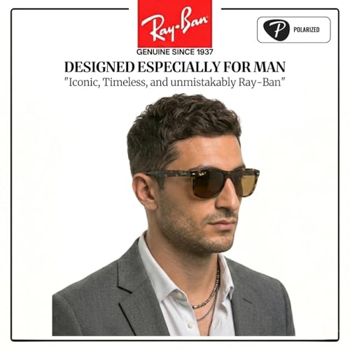 Image of Ray-Ban RB4147 BOYFRIEND Square Shaped Sunglasses for Men with Official RAYBAN Eyewear Kit