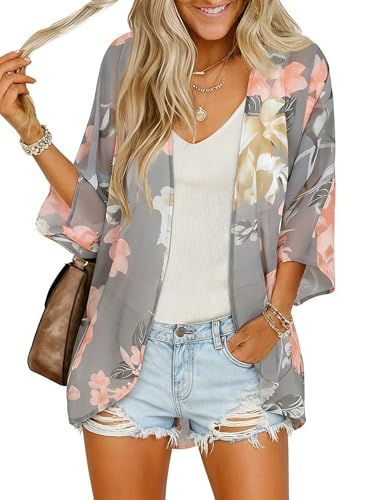Image of BB&KK Women's Floral Kimono Summer Short Cover Ups Tops