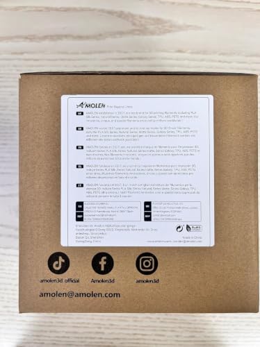Image of AMOLEN PETG Filament 1.75mm,PETG 3D Printer Filament Bundle,Black,White,Red,Blue Filament,3D Printing Filament Bundle,250g X 4 Spools 4 Colors Multi Color Bundle