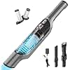 Zefiro Handheld Car Vacuum Cleaner, 22KPa Hand Held Vacuum Cordless Rechargeable with 2 HEPA Filters, 2 Suction Modes, Multi-Nozzles, Portable Mini Vacuum for Car, Home, Office, Pet Hair, S10