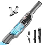 Zefiro Handheld Car Vacuum Cleaner, 22KPa Hand Held Vacuum Cordless Rechargeable with 2 HEPA Filters, 2 Suction Modes, Multi-Nozzles, Portable Mini Vacuum for Car, Home, Office, Pet Hair, S10