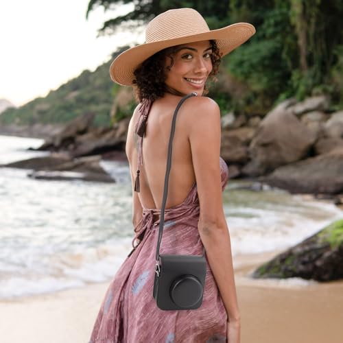 Funda para cámara Instax Mini 41 en PU cuero negro miniatura 5
