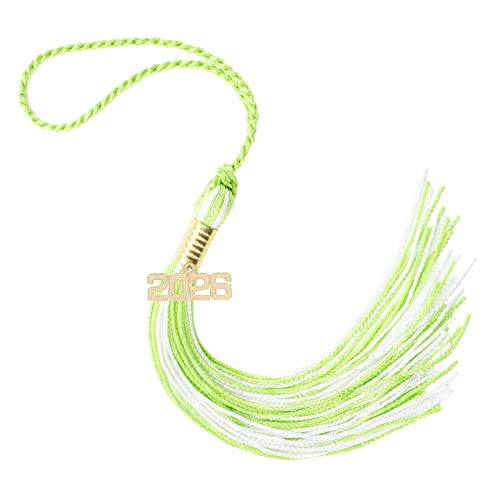 Tassel Depot 2026 Lime/White Graduation Tassel - Every School Color Available - Made in USA