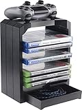Universal Games Storage Tower for up to 10 games - Xbox One, PS4, PS3, Blu Rays