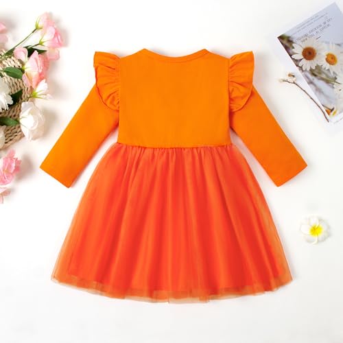 LYSMuch 18M-7Y Baby Girls Tulle Dress Toddler Ruffle Tutu Wedding Dresses Solid Color Birthday Outfit2