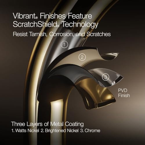 KOHLER TLS14422-3-AF Purist Rite-Temp Shower Trim Kit con mango cruzado sin cabezal de ducha, acero vibrante dorado francés miniatura 7