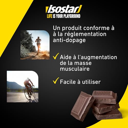 Isostar High Protein 90 Poudre pour Boisson Hyperprotéinée, Chocolat, 16 Boissons, 400 g – Image 4