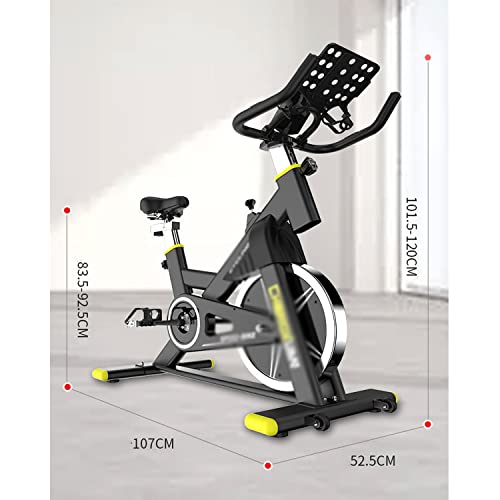 Image of Exercise Bikes Indoor Cycling Stationary Upright Bike Comfortable and Quiet Cardio Workout Machine LED Digital Display stepless Resistance for Home Gym