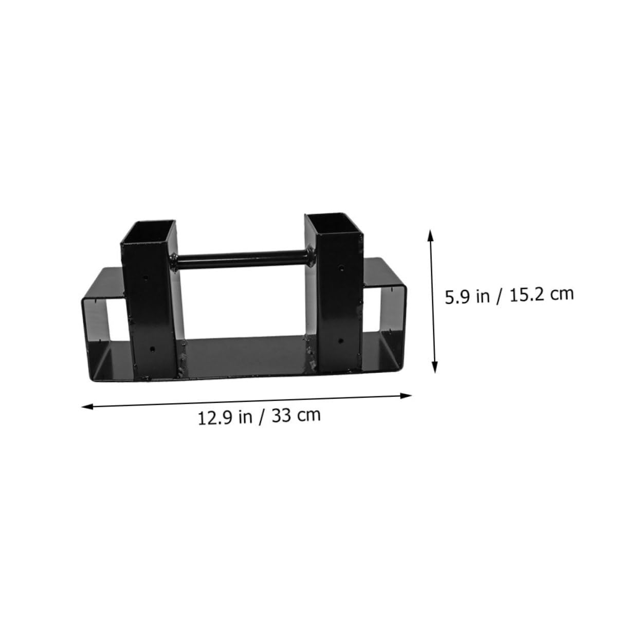 Mipcase Supporto per Legna da Ardere in Ferro Nero, Scaffale Salvaspazio per Esterni, Organizzatore Portaoggetti Resistente e Antiruggine per Giardino e Terrazza