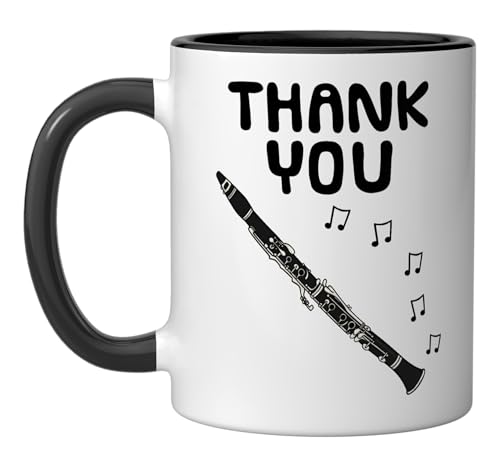 Taza de cerámica para músico clarinetista 11 oz miniatura 1