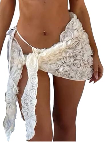 Image of ZAFUL Boho Beach Cover Ups for Women Sarong Coverups Sheer Bikini Chiffon Wraps Skirts for Swimwear