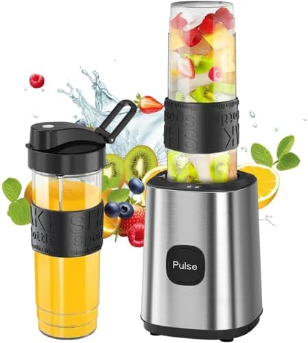Blender Smoothie 500 W, Blender Mixeur avec 2 Bouteilles Tritan P...