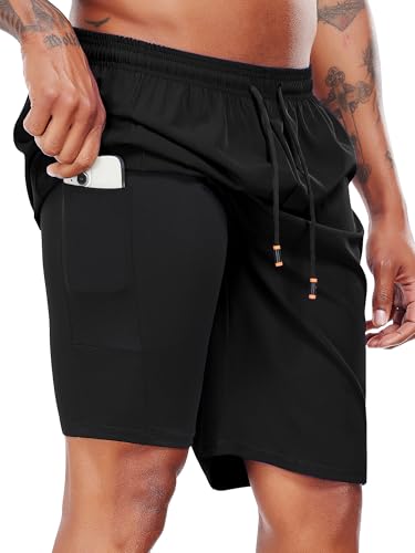 Men's Swim Trunks with Compression Liner 9 Inch Quick Dry Beach Board Shorts with Pockets
