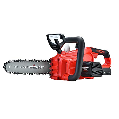 PowerSmart PS76120A 10-Inch 20V Cordless Chainsaw, 1.5AH Battery Included